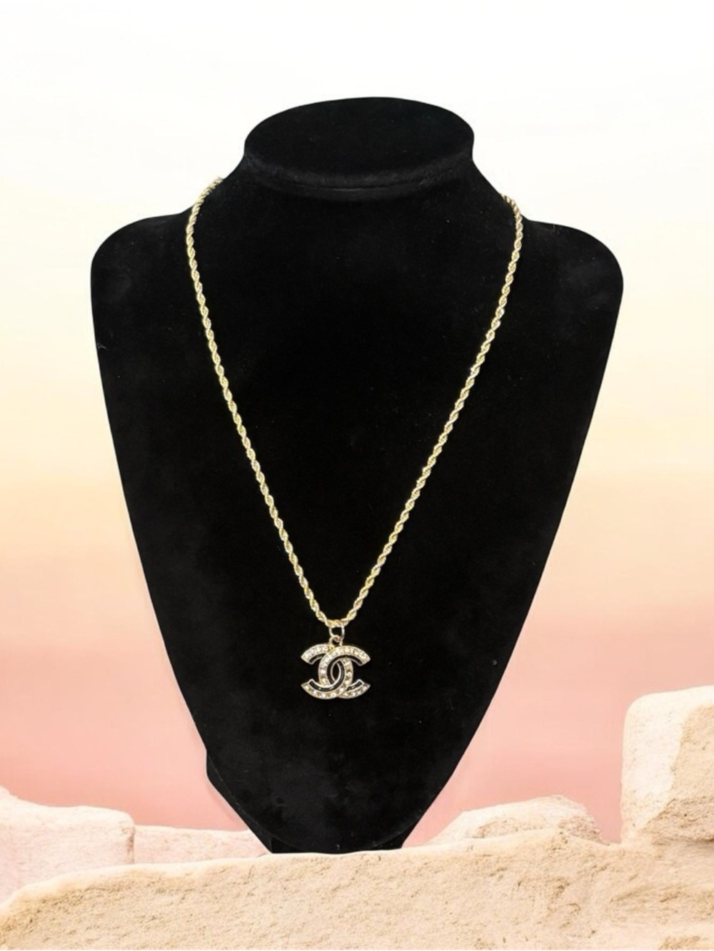 CC Upcycled Stamped Pendant Necklace